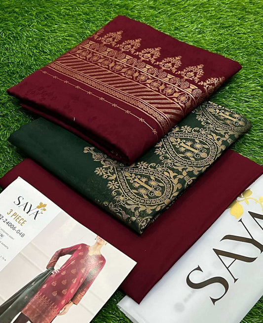 SAYA Jacquard 3 Piece Suit Summer Collection